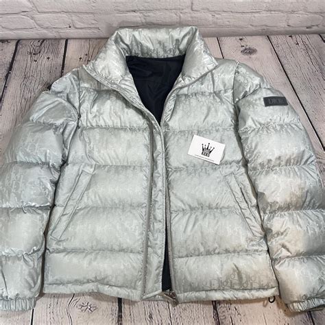 dior puffer jacket grey.